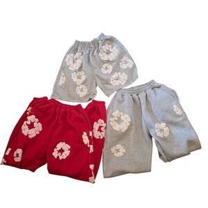 Floral Wreath Bundle-size L- 2 Sweatpants/1 Pair Of Shorts- Gently Worn